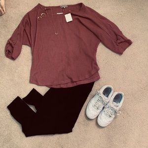 Pleione muted pink, soft sweater top🌸